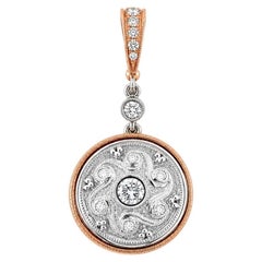Vitolo 18K Rose & White Gold Diamond Openwork Locket Pendant