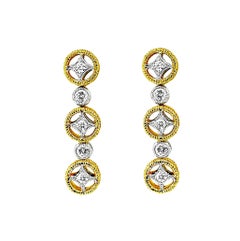 Vitolo Boucles d'oreilles en or 18 carats de style étrusque