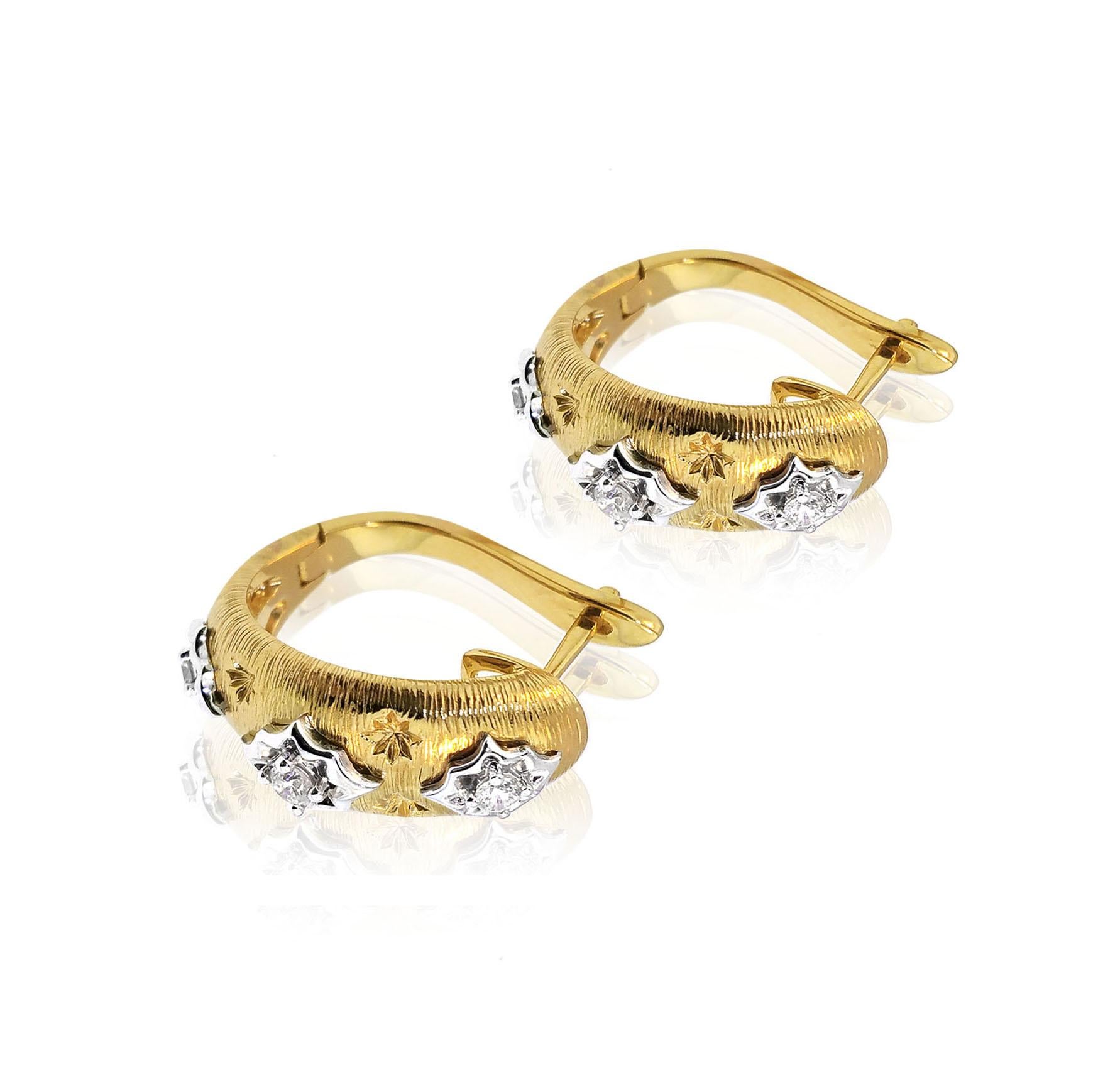 Vitolo 18 Karat Gold Etruscan Style Earrings In New Condition For Sale In Los Angeles, CA