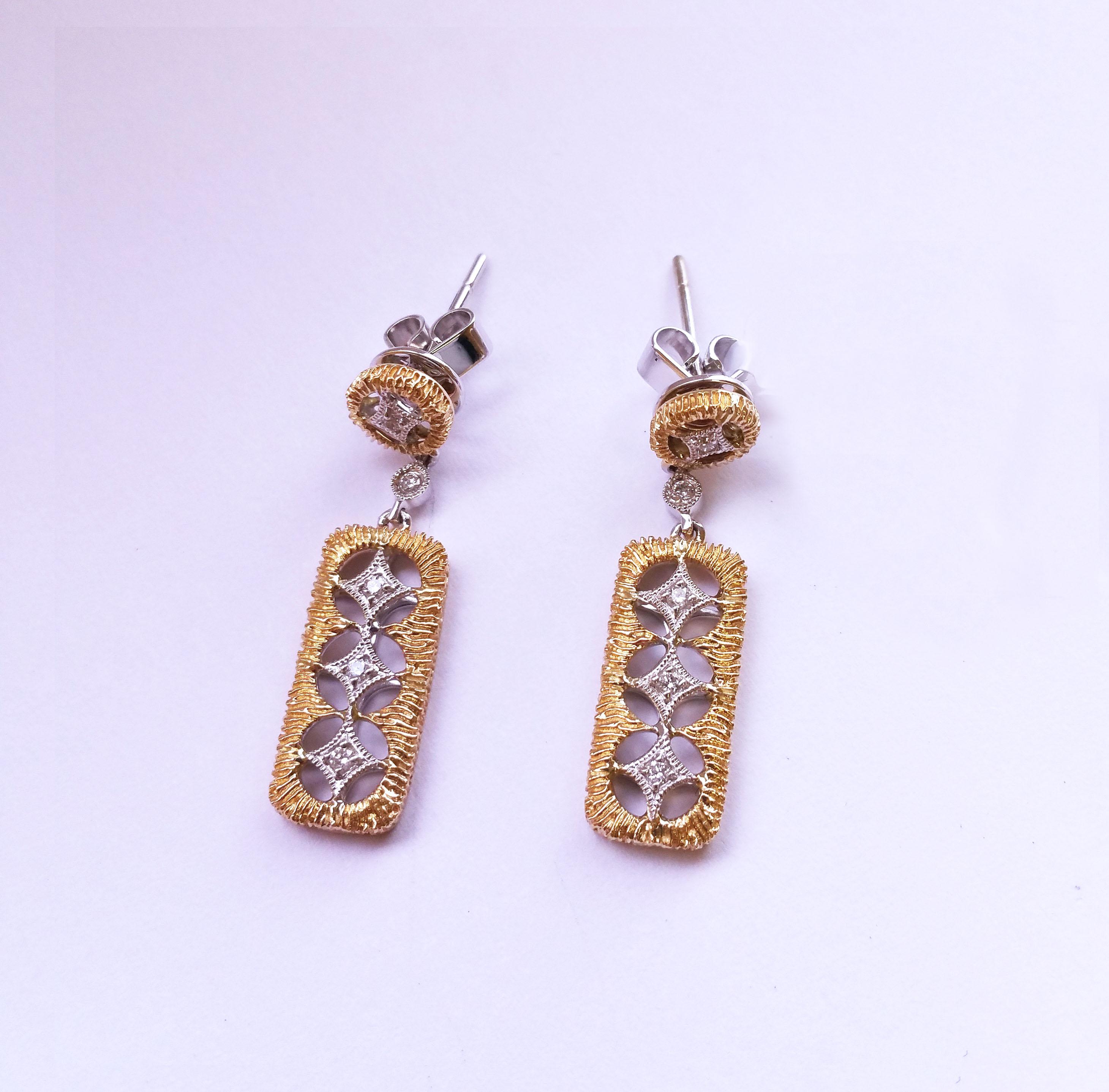 Vitolo 18 Karat Gold Etruscan Style Earrings In New Condition For Sale In Los Angeles, CA