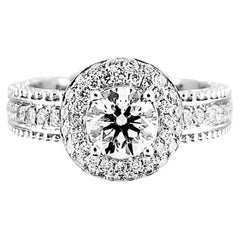 Verlobungsring aus 18 Karat Gold mit Halo-Diamant von Vitolo