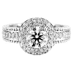 Vitolo 18 Karat Gold Halo Diamond Engagement Ring