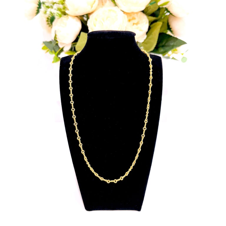 18 Karat Gold Handmade Chain For Sale at 1stDibs