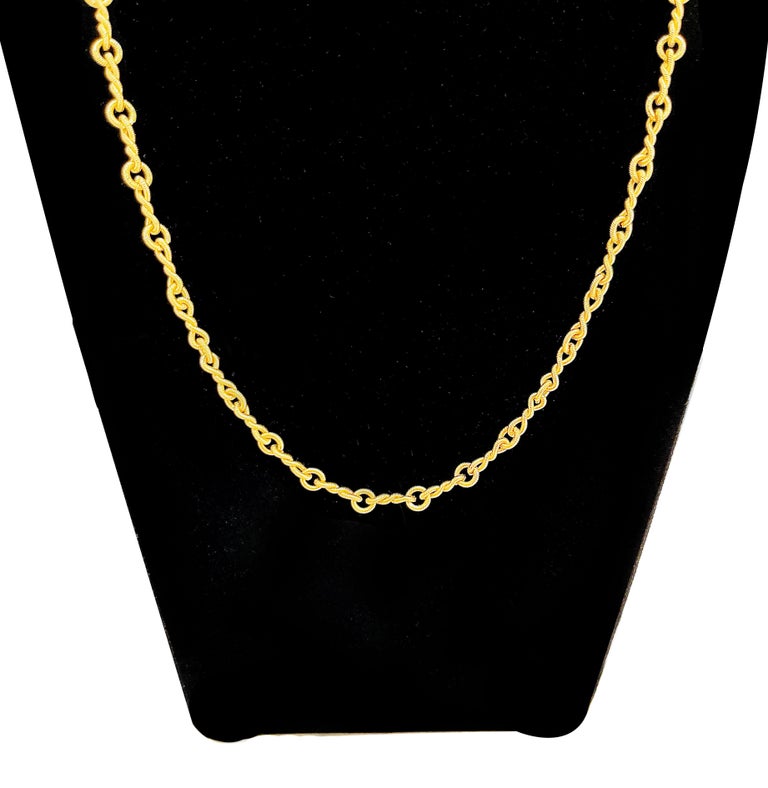 18 Karat Gold Handmade Chain For Sale at 1stDibs