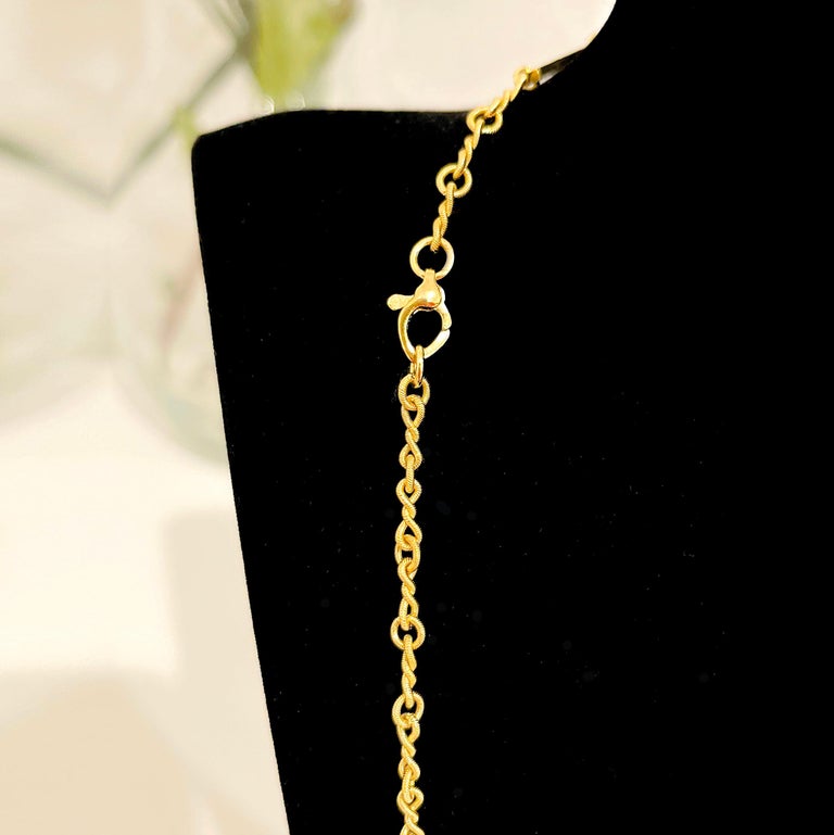 18 Karat Gold Handmade Chain For Sale at 1stDibs