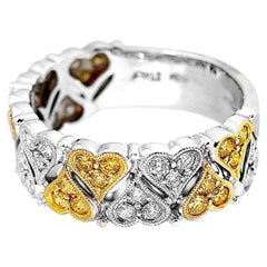Vitolo 18 Karat Gold Heart Diamond Ring