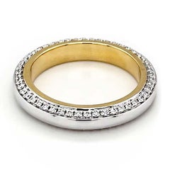 Vitolo 18 Karat Gold Italian Diamond Wedding Band