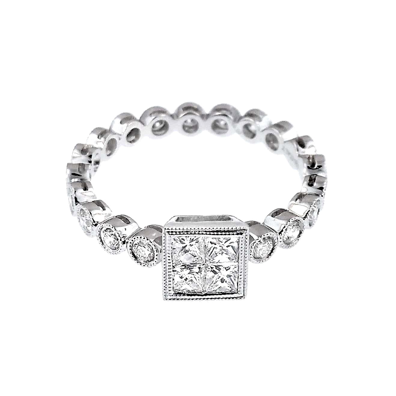 Principessa-Diamantring aus 18 Karat Gold