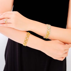 Vitolo 18 Karat Gold Tessuti Bracelet with Diamonds