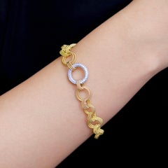 Bracciale Vitolo 18 carati fatto a mano con cerchio di diamanti incastonati