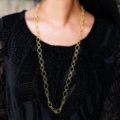 Vitolo 18 Karat Handmade Link Chain Necklace