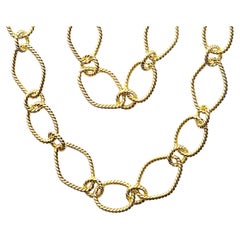 Vitolo 18 Karat Handmade Link Chain Necklace