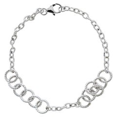 Vitolo 18 Karat Handmade Twisted Rope Circle Bracelet