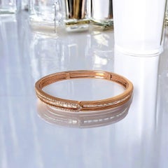 Vitolo 18 Karat Rose Gold Diamond Bangle