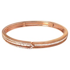 Vitolo 18 Karat Rose Gold Diamond Bangle