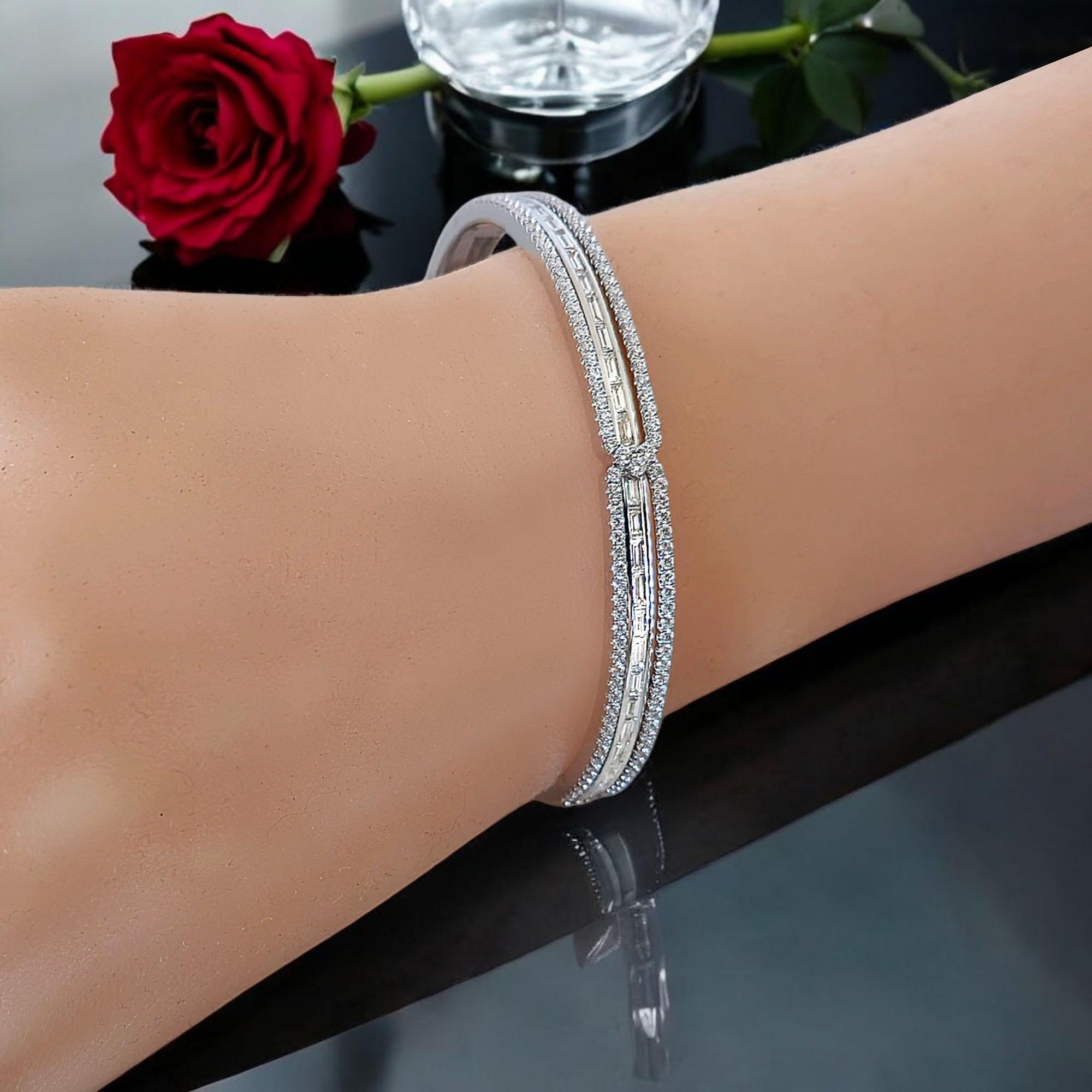 Artigiano Bracciale con diamanti in oro bianco 18 carati Vitolo in vendita