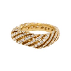 18 Karat Gelbgold Pavé Ewigkeitsring