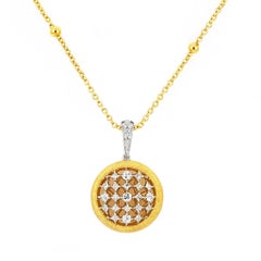 Vitolo 18K Two-Tone Gold Diamond Locket Pendant – Etruscan Style