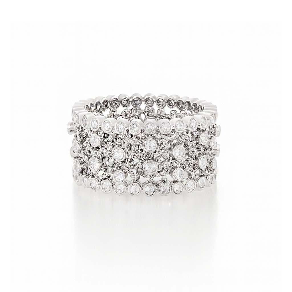 Vitolo 18K Weißgold Diamond Mesh Band - Tessuti Collection'S im Zustand „Neu“ im Angebot in Los Angeles, CA