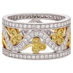 Vitolo 18K Weiß & Gelbgold Etrusker-Stil Diamantband