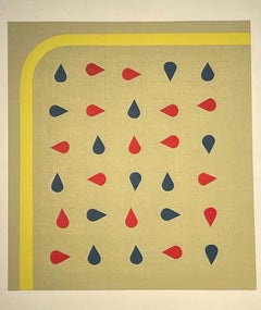 Amazon tree seeds, yellow, blue, and red, botanical painting