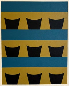 synthèse géométrique, abstraction émotionnelle, lignes et taches, scène