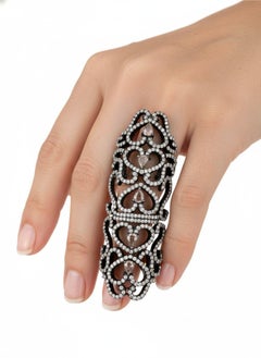 Vitorian 3.53 Cttw Natural Diamond Full Fingure Ring, Ring size 7