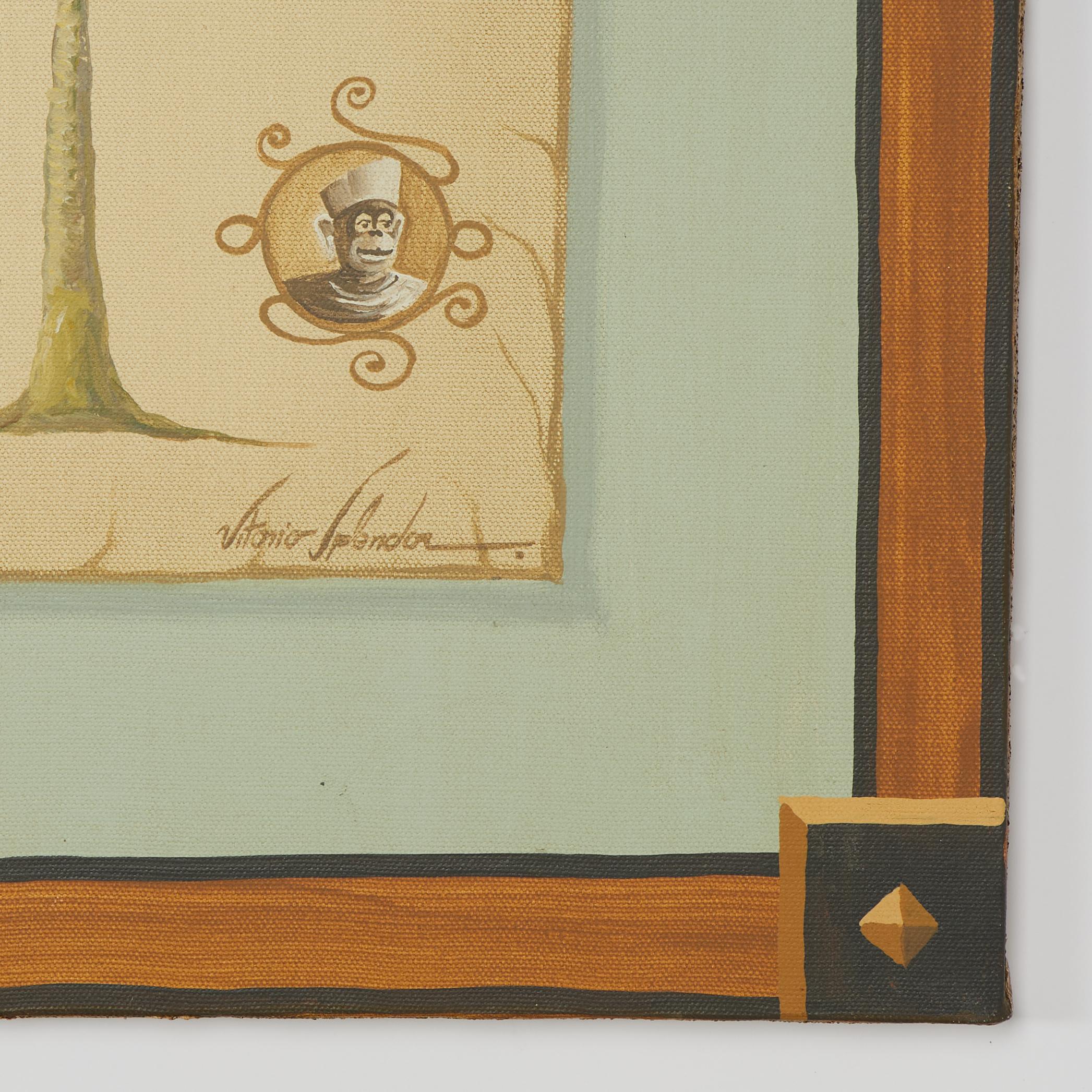 Vitorio Splendore Pareja de cuadros de palmeras de época en venta 2