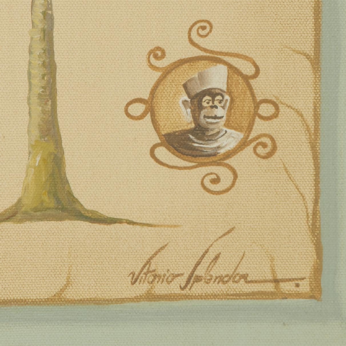 Vitorio Splendore Pareja de cuadros de palmeras de época en venta 3