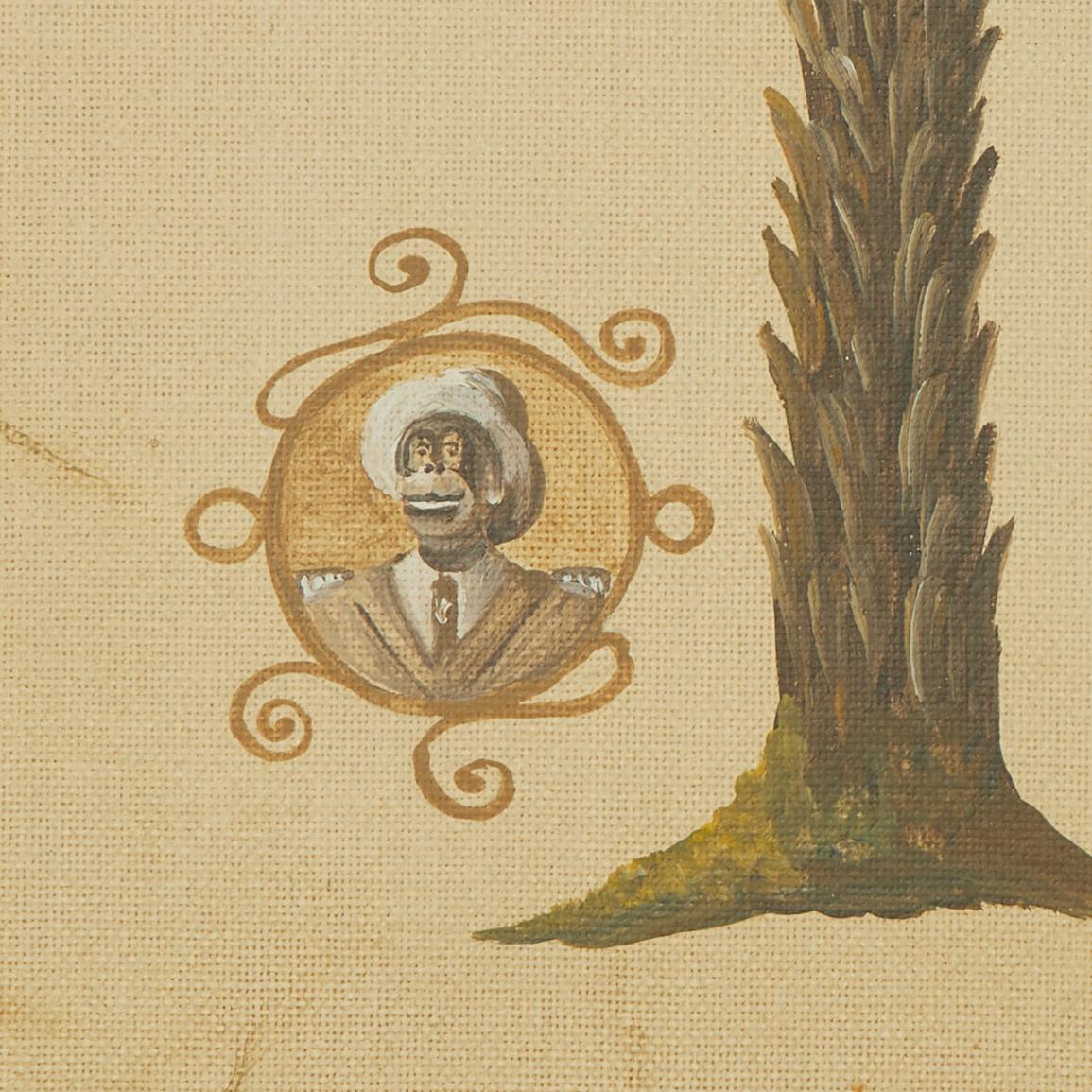 Vitorio Splendore Pareja de cuadros de palmeras de época siglo XX en venta