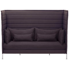 Vitra Alcove Highback 2-Seater Sofa in Marron Volo by Ronan & Erwan Bouroullec