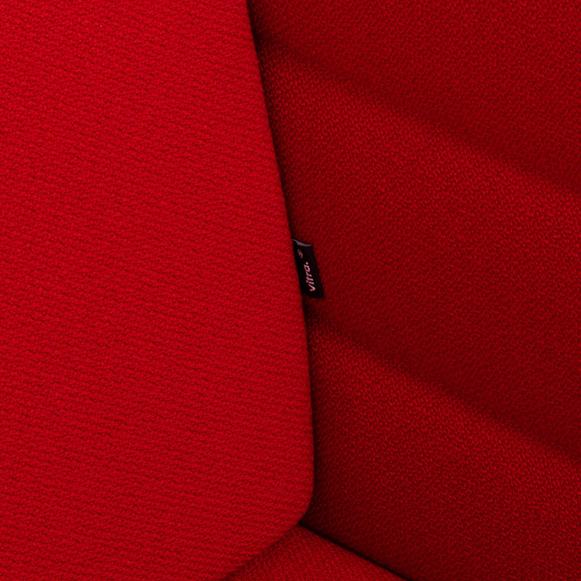 Vitra Alcove Red Loveseat Sofa by Ronan & Erwan Bouroullec 6