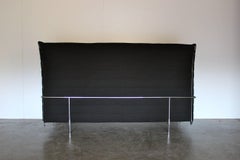 Vitra ""Alcove" Dreisitzer-Sofa in Schwarz ""Credo"" und Leder von R & E Bouroullec