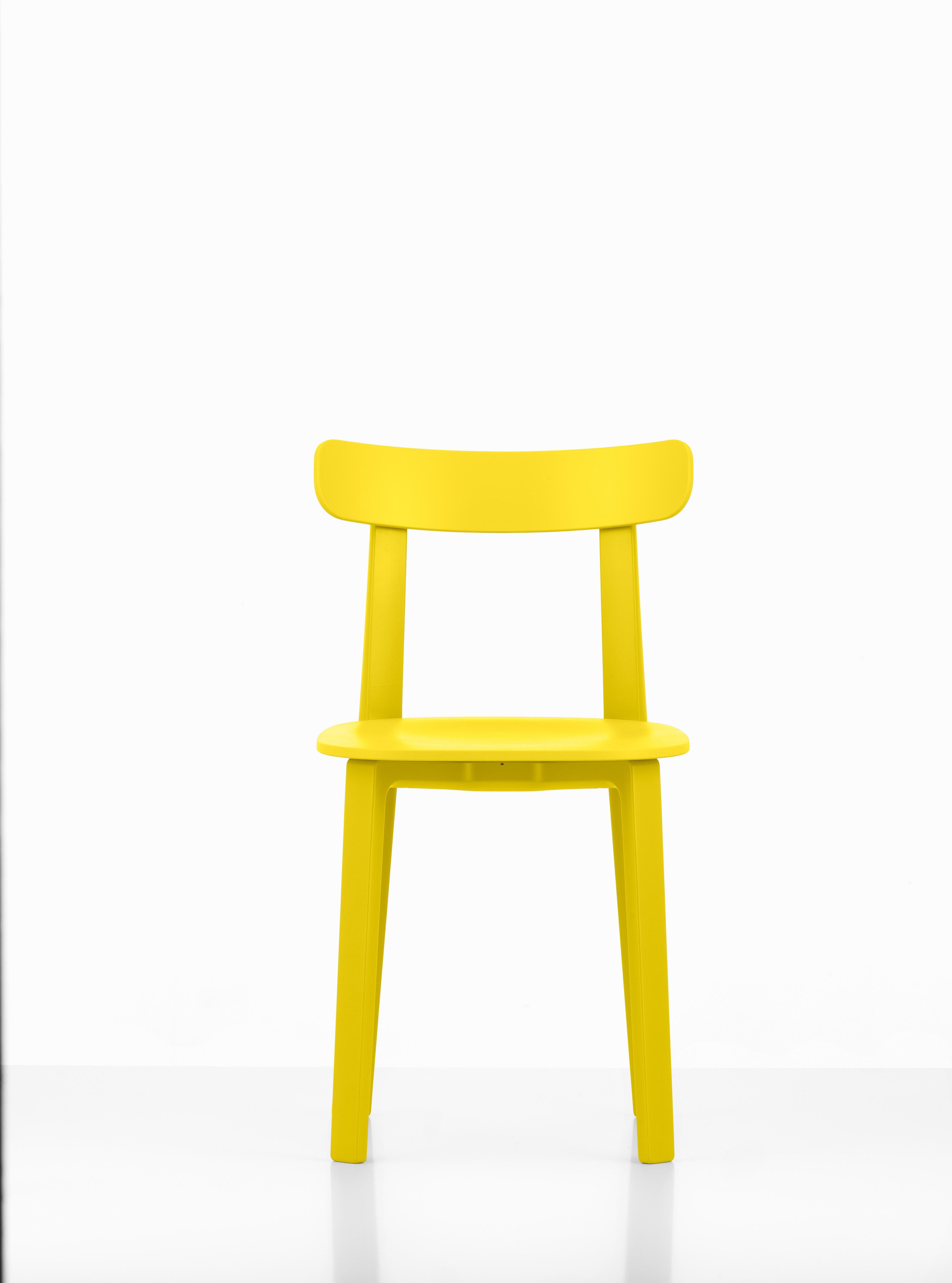 These products are only available in the United States.

At first glance, the All Plastic Chair is reminiscent of the simple, classic wooden chairs that have been familiar in Europe for many decades. Utilizing a new material, the chair represents a