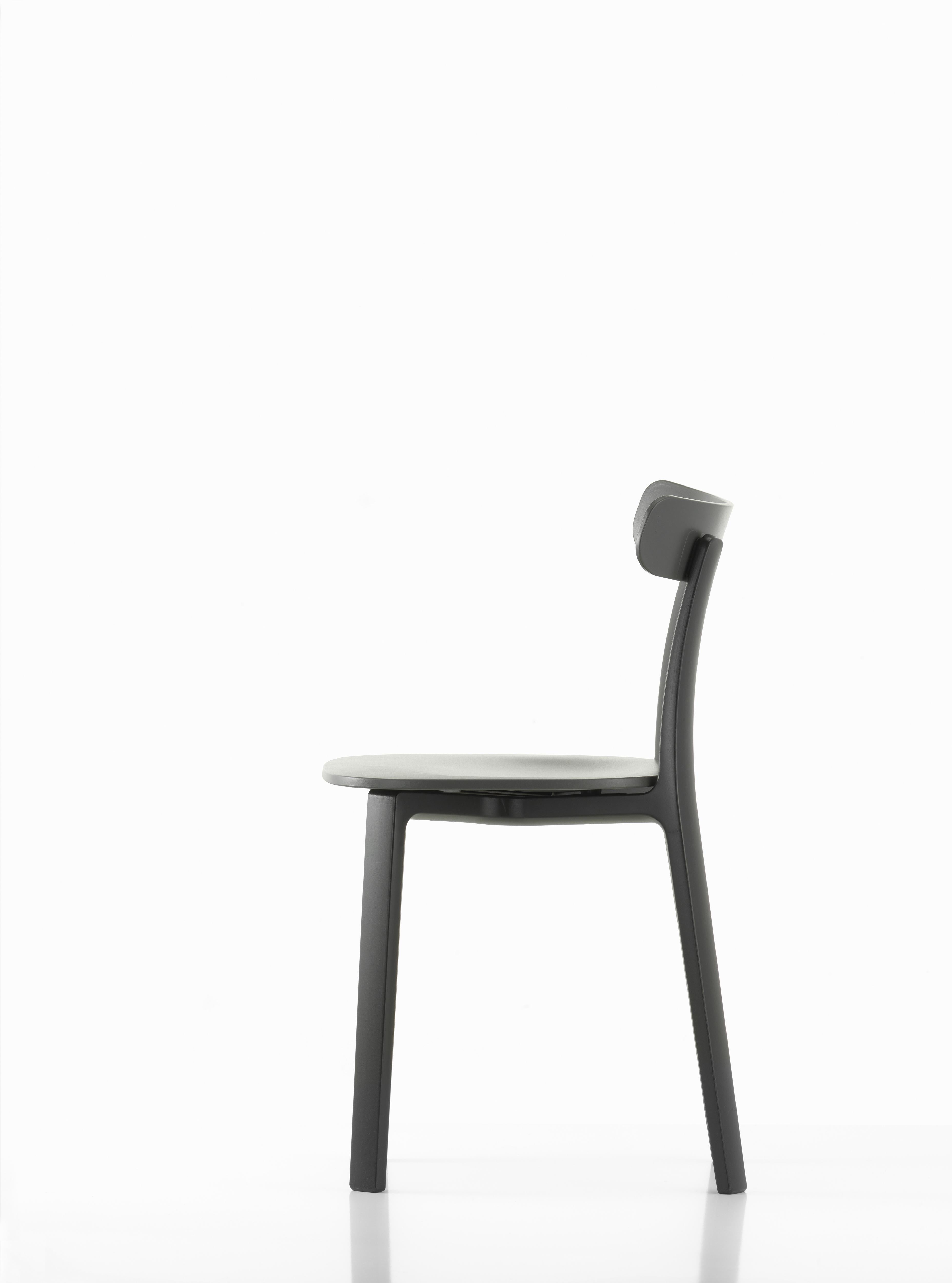 Modern Vitra All Plastic Chair in Graphite Grey Two Tone by Jasper Morrison For Sale