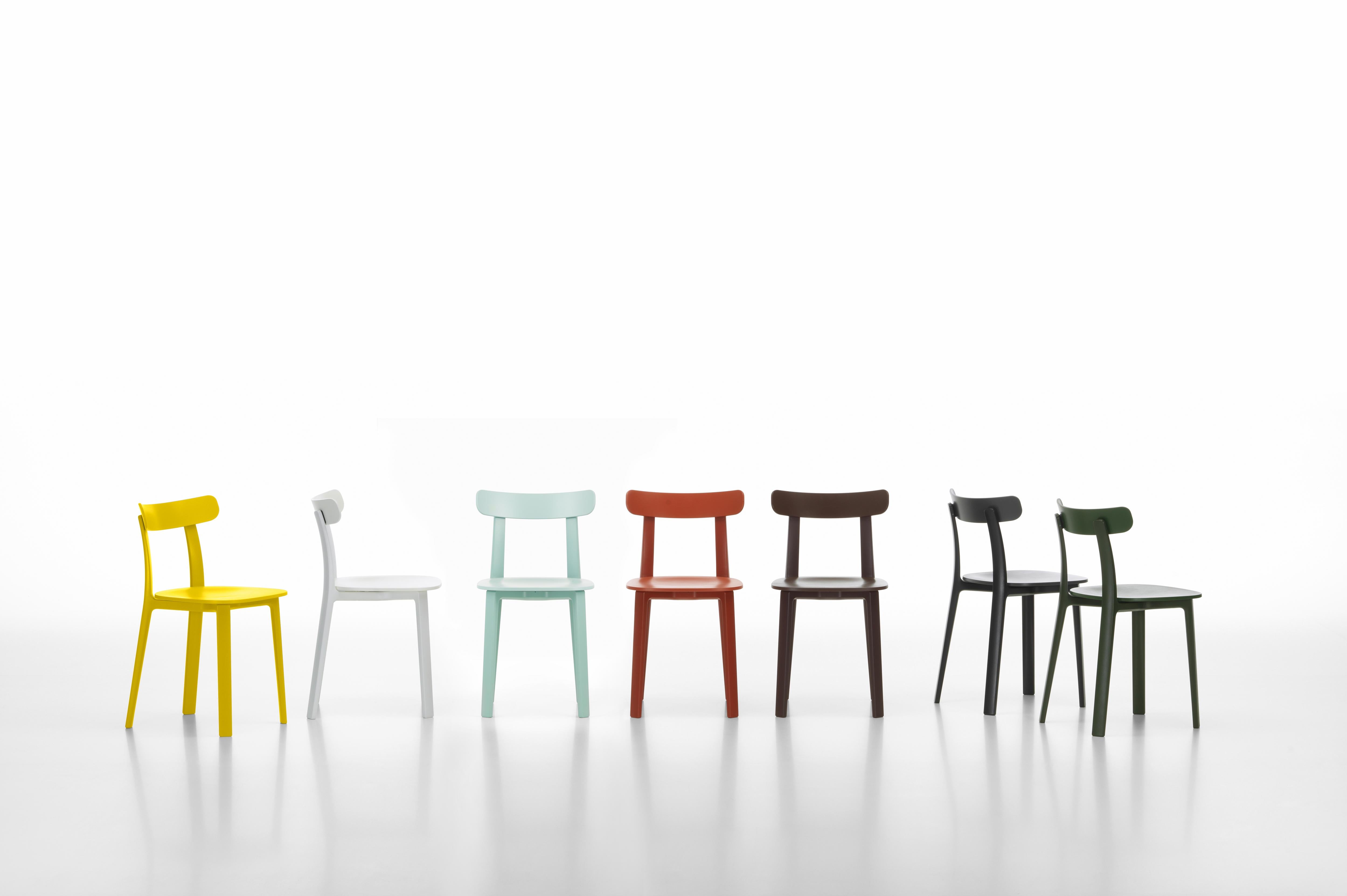 Contemporary Vitra All Plastic Chair in Graphite Grey Two Tone by Jasper Morrison For Sale
