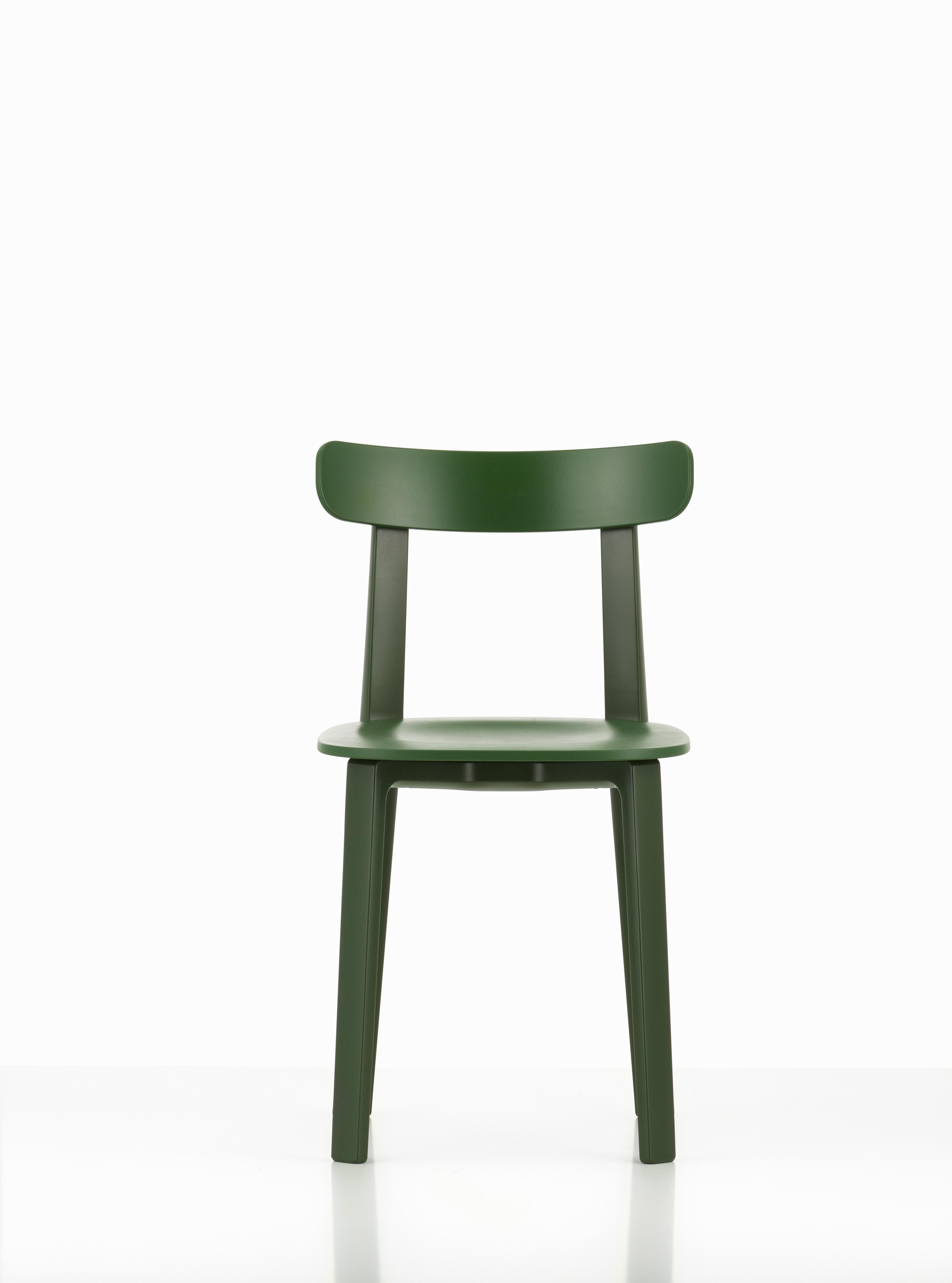These products are only available in the United States.

At first glance, the All Plastic chair is reminiscent of the simple, classic wooden chairs that have been familiar in Europe for many decades. Utilizing a new material, the chair represents a