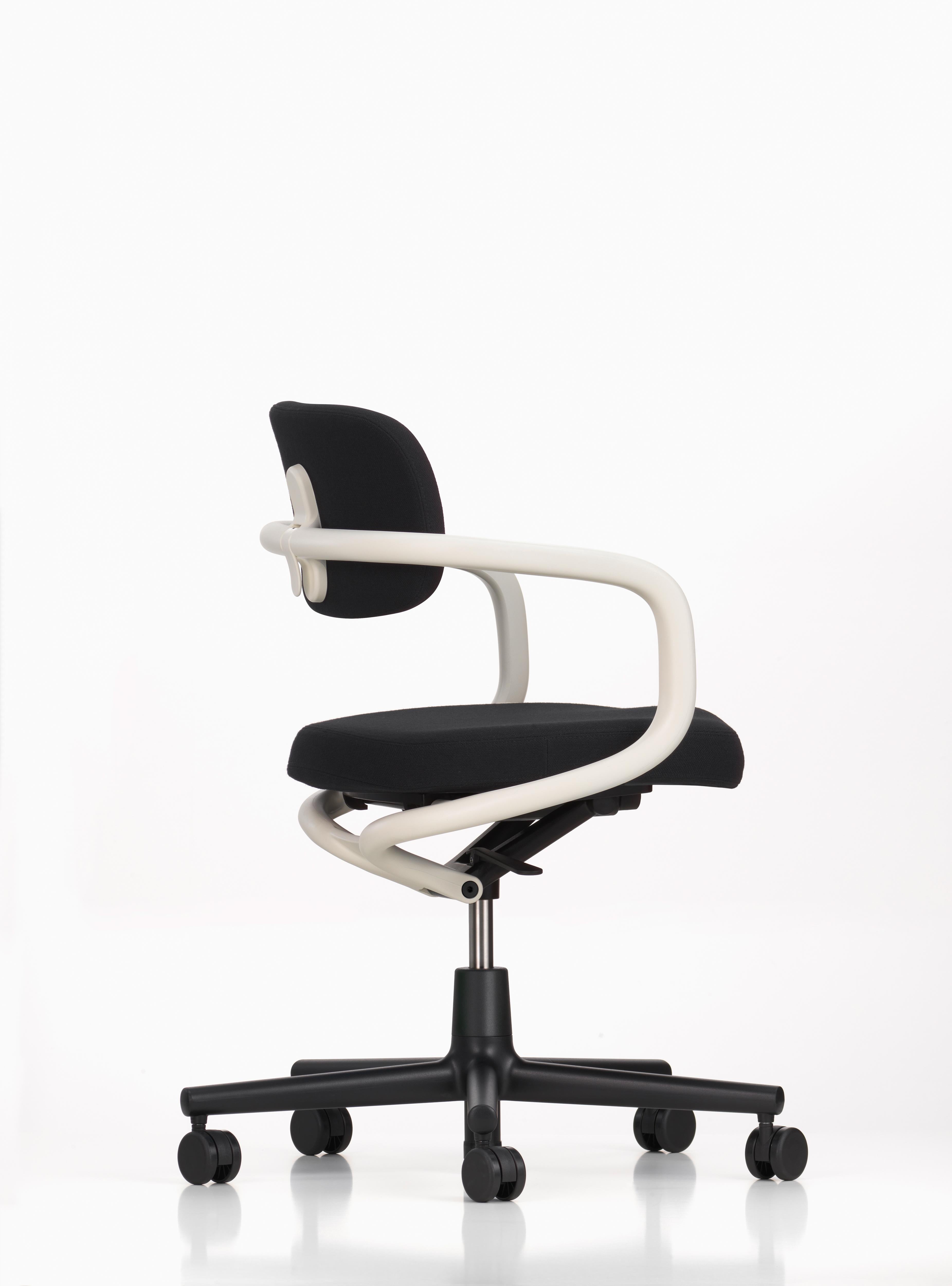 Modern Vitra Allstar Chair in Nero Hopsak with White Armrest by Konstantin Grcic For Sale