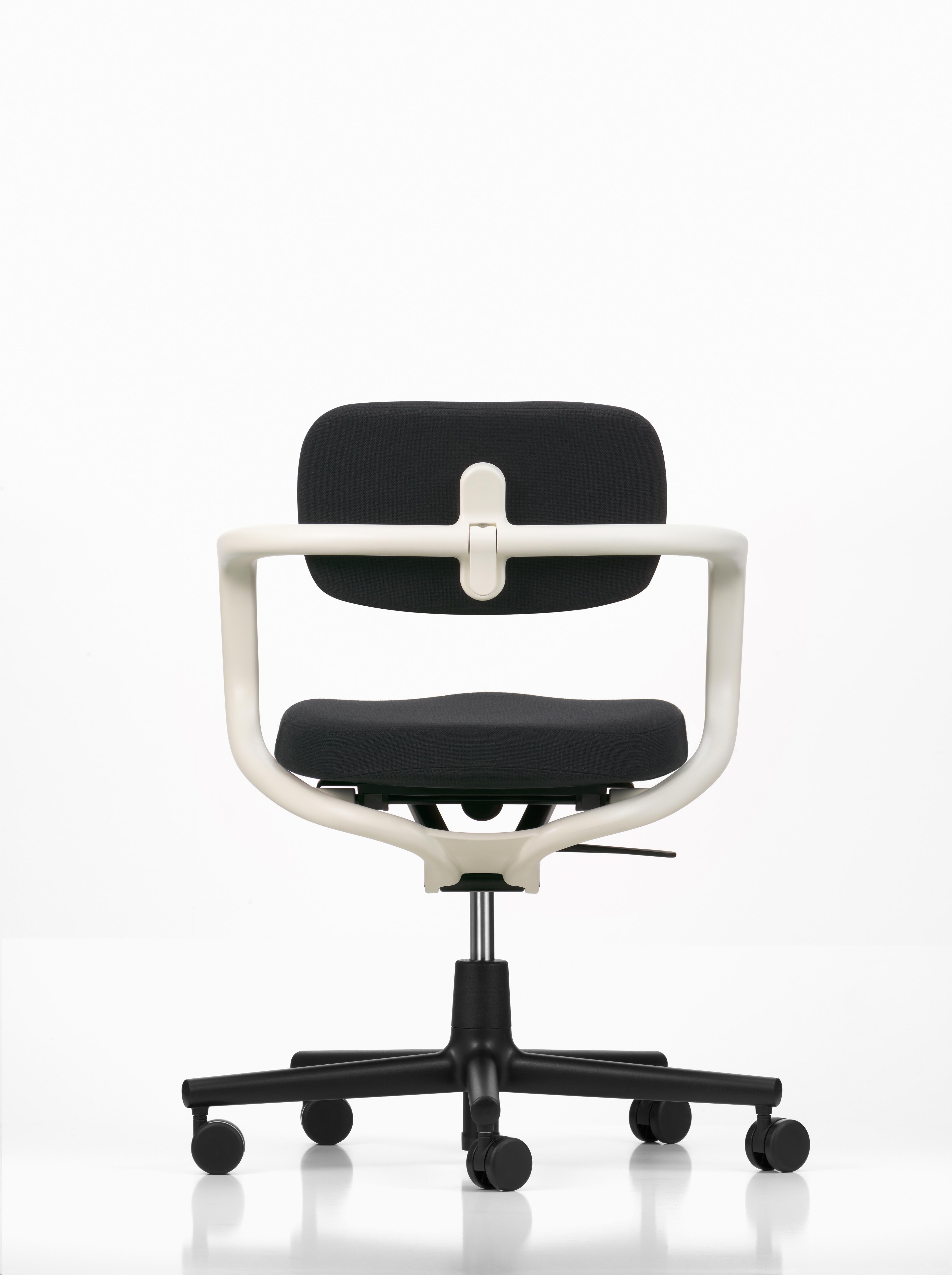 Swiss Vitra Allstar Chair in Nero Hopsak with White Armrest by Konstantin Grcic For Sale