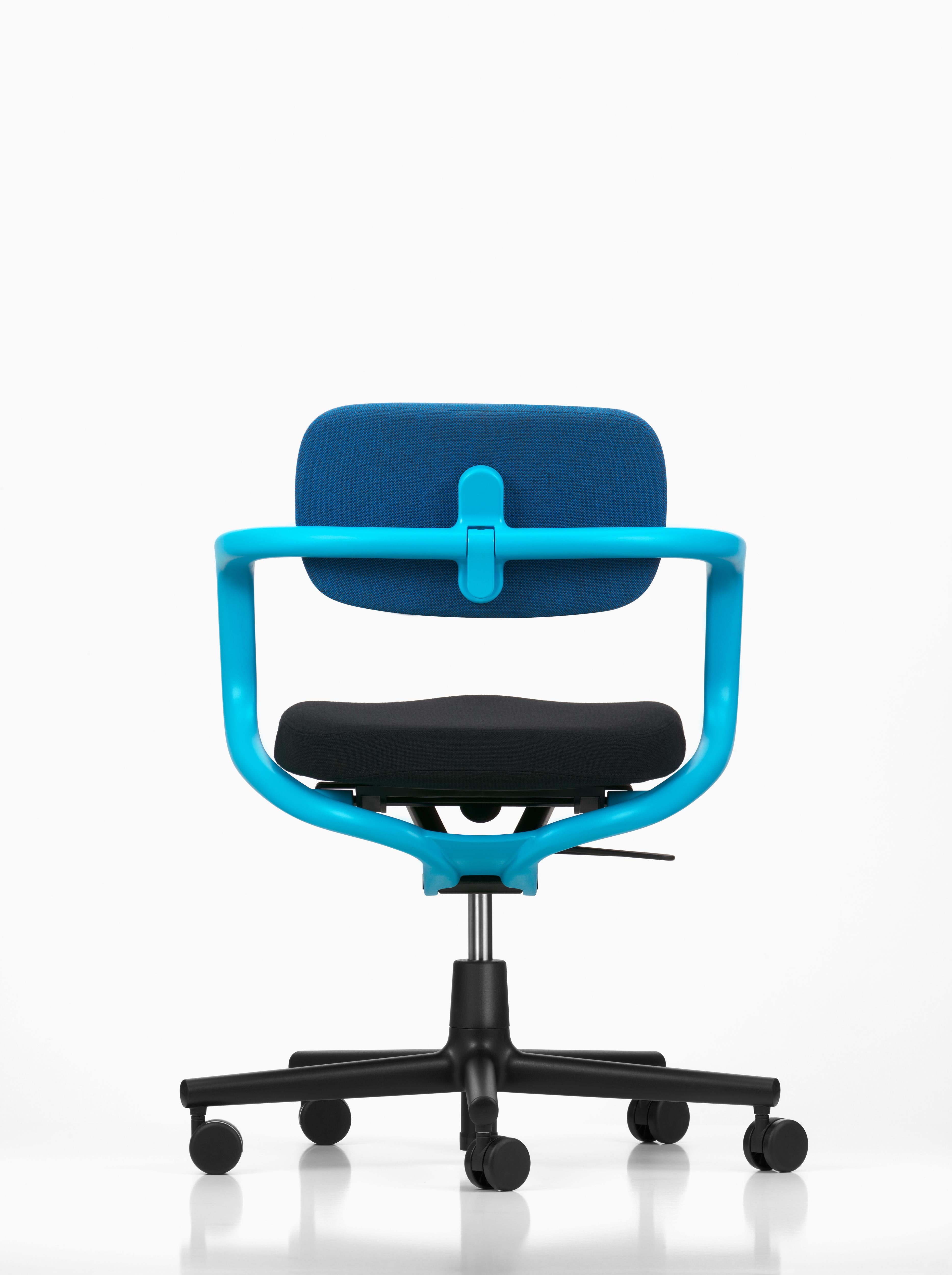 Swiss Vitra Allstar Chair in Blue & Moor Brown and Nero Hopsak by Konstantin Grcic For Sale