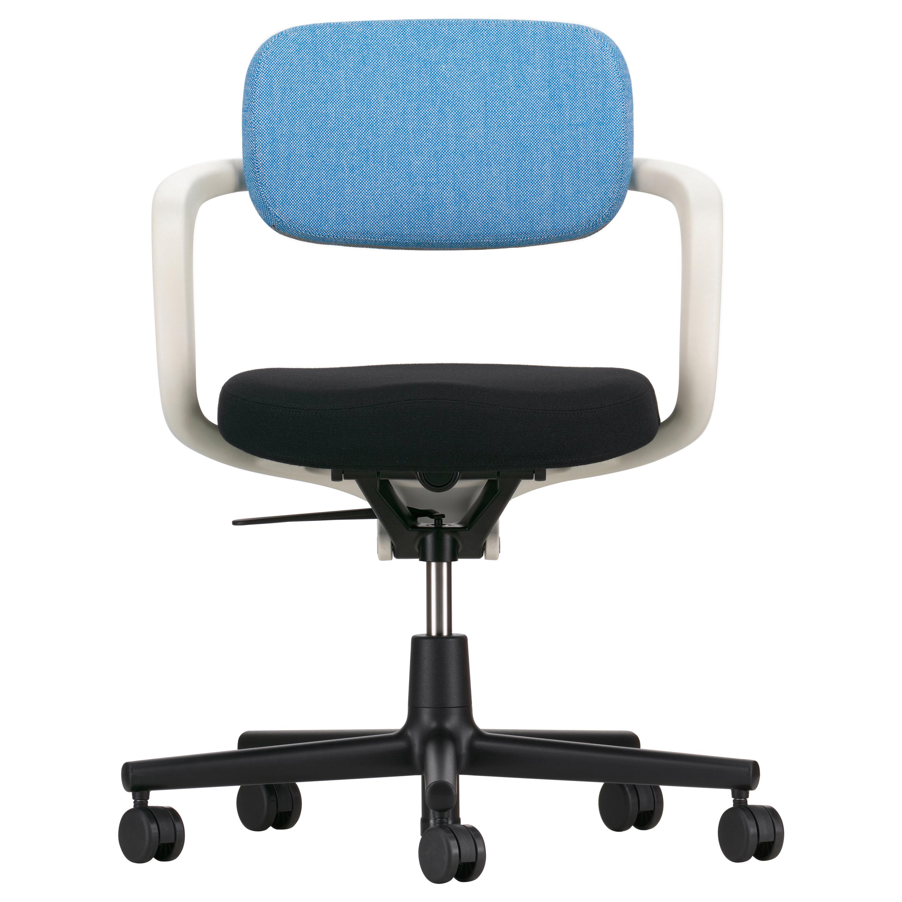 Vitra Allstar Chair in Blue and Ivory with White Armrest by Konstantin Grcic For Sale