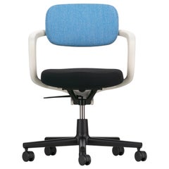 Vitra Allstar Chair in Blue and Ivory with White Armrest by Konstantin Grcic