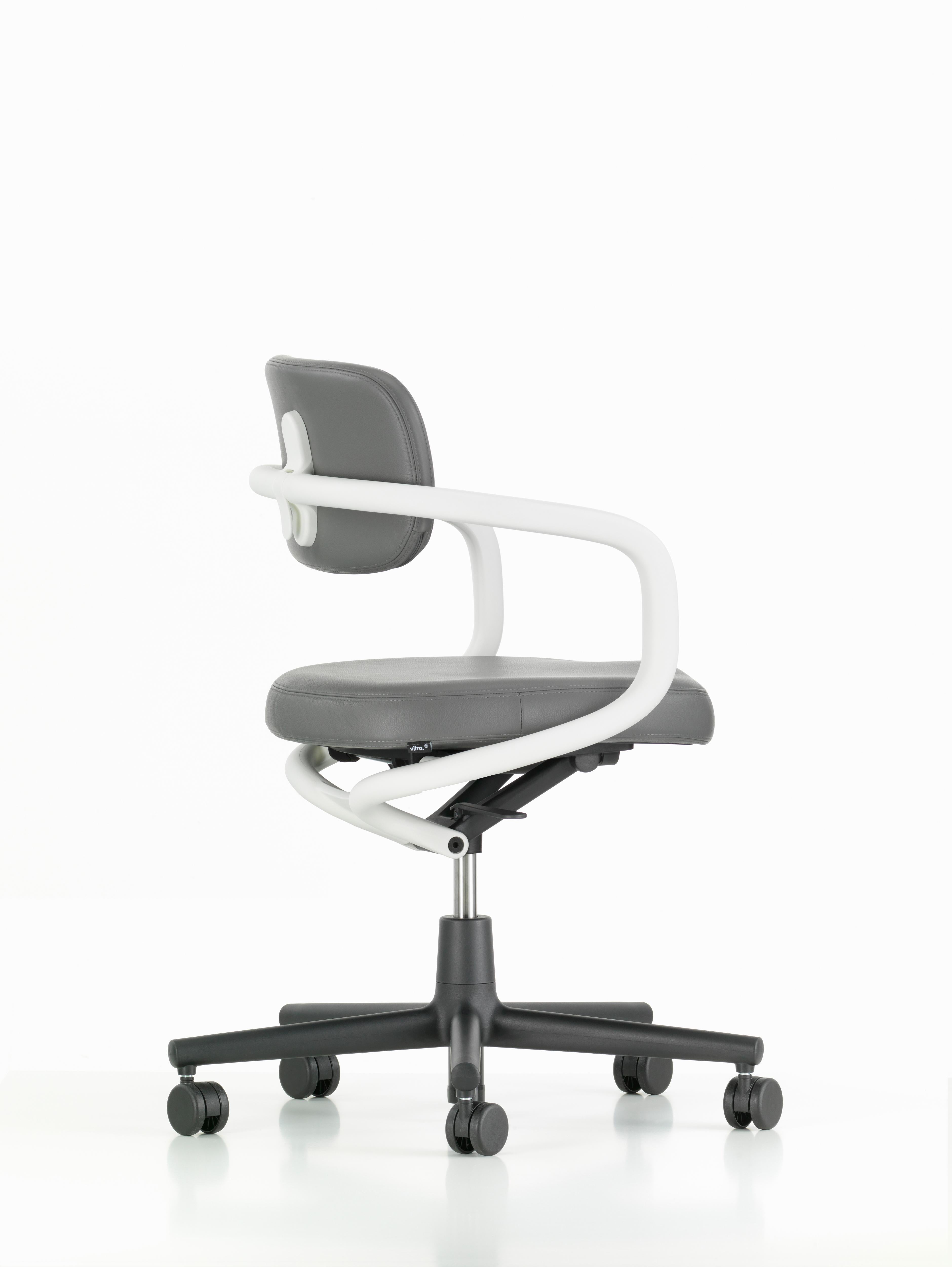 Modern Vitra Allstar Chair in Dim Grey Leather by Konstantin Grcic For Sale