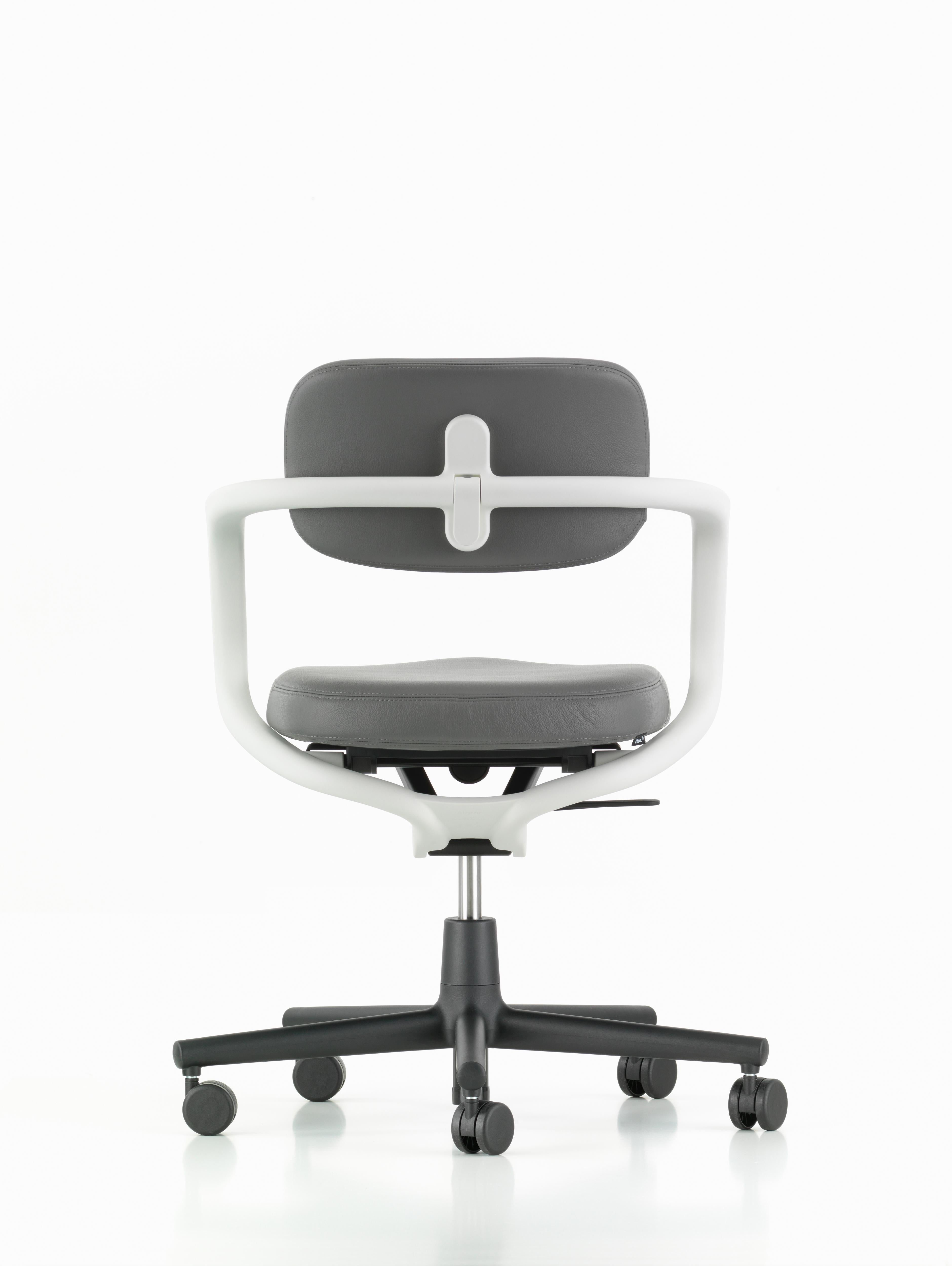 Swiss Vitra Allstar Chair in Dim Grey Leather by Konstantin Grcic For Sale