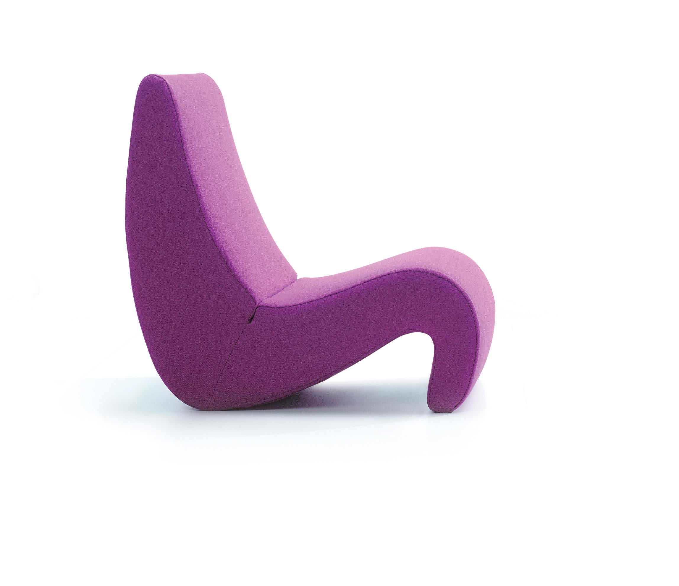 Modern Vitra Amoebe Chair in Violet by Verner Panton For Sale