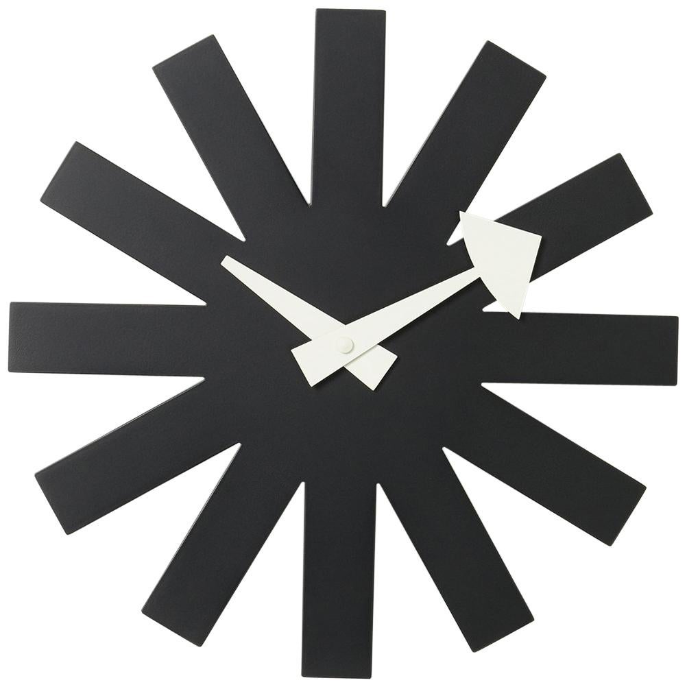Vitra Asterisk Clock in Black by George Nelson For Sale