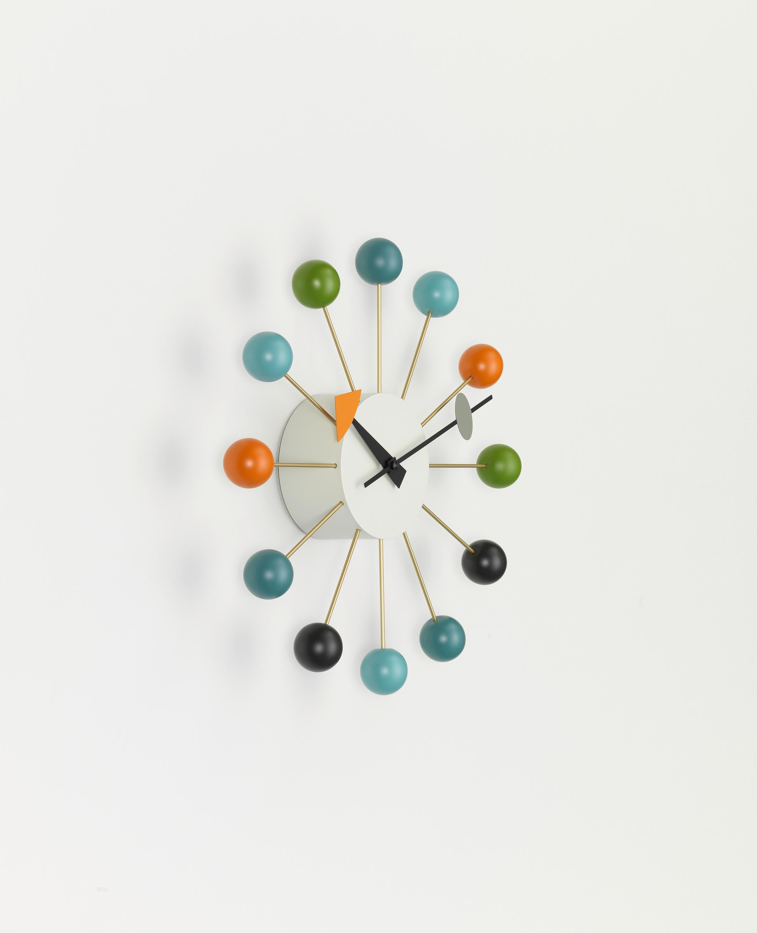 Vitra Ball Clock in Multicolor by George Nelson In New Condition For Sale In New York, NY