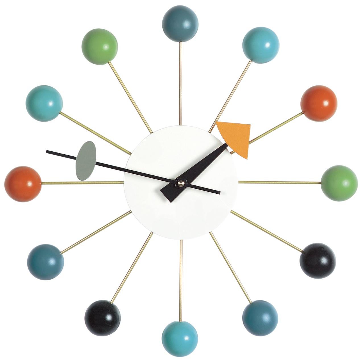 Vitra Ball Clock in Multicolor by George Nelson For Sale