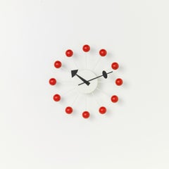 Vitra Ball Clock in Red by George Nelson