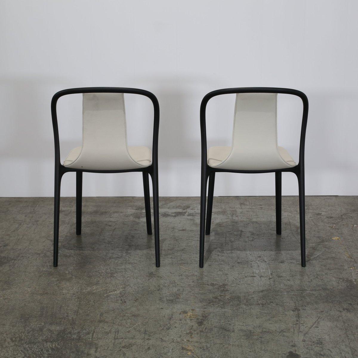 Vitra Belleville Leather Chairs by Ronan & Erwan Bouroullec, Set of Two For Sale 4